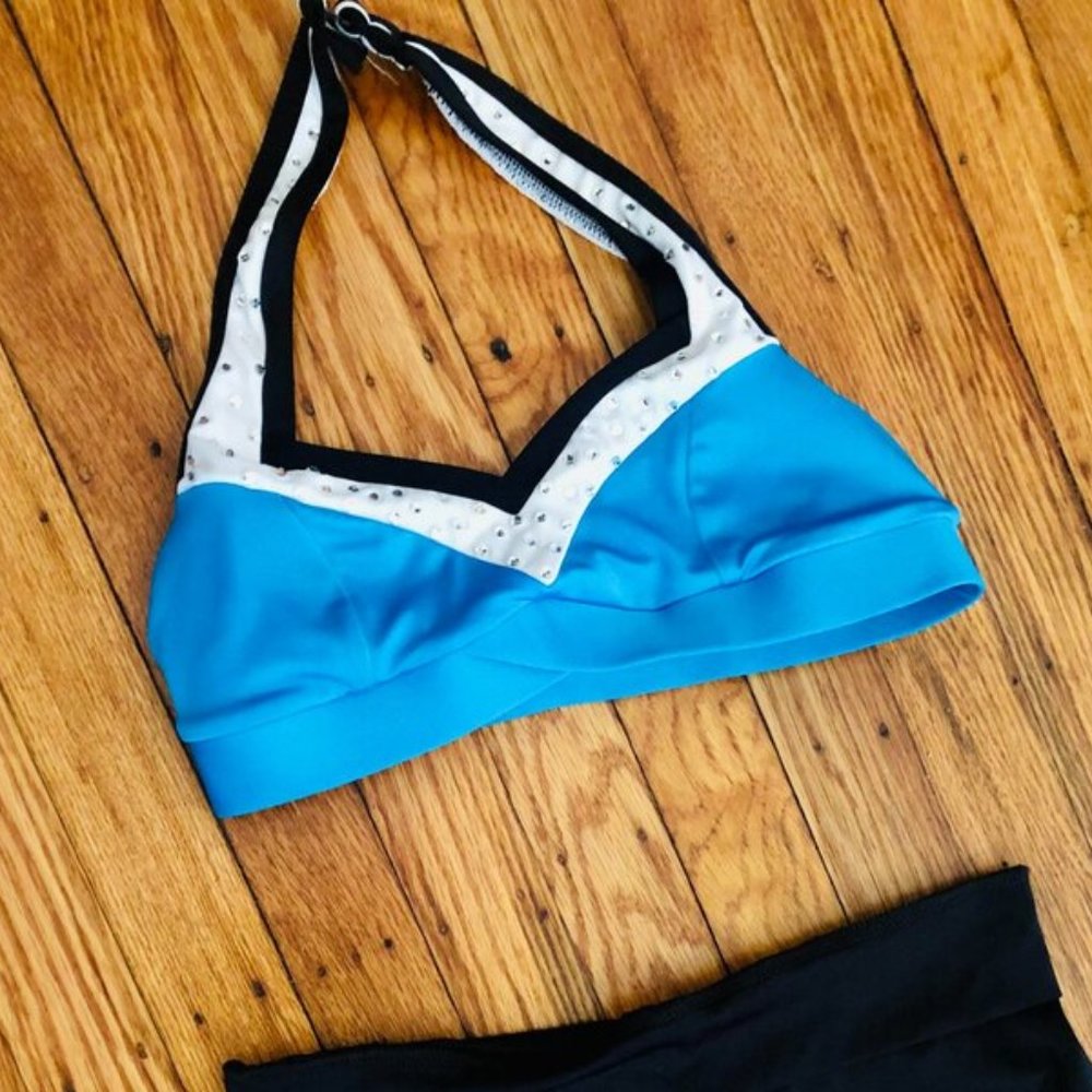 Aqua Blue Pro Cheer / Pro Dance Top by The Lineup - Size Adult S